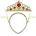 fedio 8Pcs Girls Princess Dress up Accessories Set with Princess Gloves, Princess Tiara Crown, Wand and Necklaces for Kids (Yellow)