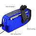 IntiPal 2000mAh, Emergency Solar Hand Crank FM Radio, MP3 Player, Flashlight, Smart Cell Phone Charger w/ USB Cable (Blue)