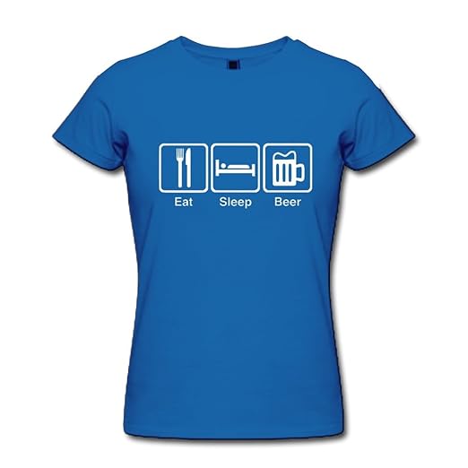 catees Damen Eat sleep Bier T-Shirt