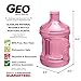 Geo Sports Bottles 1 Gallon BPA Free Reusable Leakproof Sports Water Bottle Jug with Handle Includes 48mm Screw Cap (Pink)
