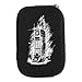 PORTABLE SLIM Sleeve Case Protector for E-Cig Vaporizer & Accessories + Removable Hand Strap |Ice Black Retro Brick Cellphone Print [SLEEVE CASE ONLY]