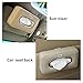 FMS Car Leather Tissue Case, Tissue Box Holder for Sun Visor, Seat Back Tissue Dispenser for Car with Tissue Refill (Beige)