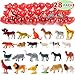 JOYIN 28 Pcs Animal Figures Filled Hearts with Valentine Cards for Kids Valentine Classroom Exchange Party Favors, Valentine Gift Exchange, Game Prizes and Carnivals Gift