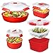 Sistema (8pc) Microwave Cookware & Food Storage Container Set With Locking Lids, Reusable