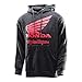Troy Lee Designs Mens Official Licensed Honda Wing Hoody (Charcoal, X-Large)