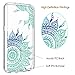 Galaxy S7 Case, SmartLegend Retro Totem Half Mandala Floral Pattern Crystal Clear Acrylic PC Hard Back Cover with TPU Slim Bumper Frame Hybrid Transparent Protective Case for Samsung Galaxy S7 - Clear