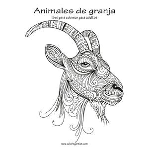 Animales de granja libro para colorear para adultos 1 (Volume 1) (Spanish Edition)