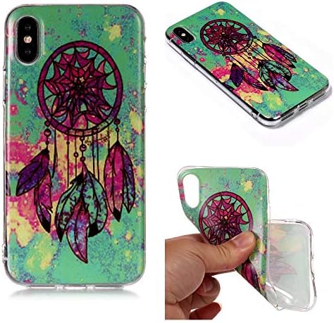XINYIYI Silicone Case for Apple iPhone XR, Luxury Clear View Design Bumper Highly Transparent Ultra Thin Colorful Painted TPU Clear Full Protection Case Cover Anti-Shock for iPhone XR - Wind Chimes