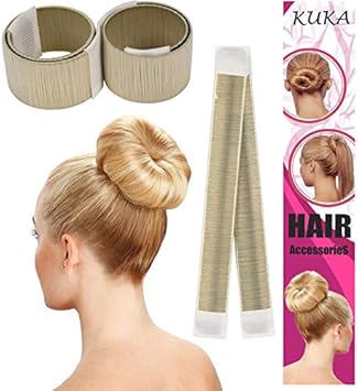 Mode Coiffure Cheveux Disque Cheveux Donut Forme Mousse French Manucure Twist Outil De Bricolage Accessoire Pour Chignon Or