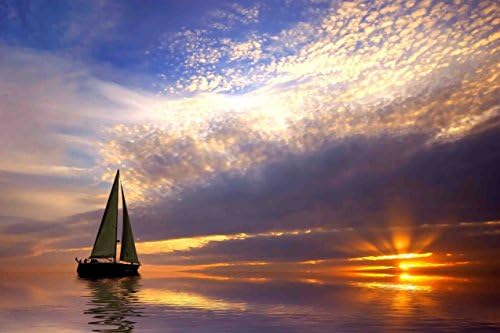 Sanbay Art Christmas Gift Modern Giclee Canvas Prints Stretched Artwork Abstract Night Scene Bridge to Photo Paintings Wood Framed Inside Wall Art for Wall Decor