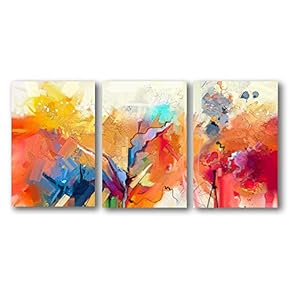3 Panel Canvas Wall Art Abstract Oil Painting Pictures Home Wall Decorations for Bedroom Living Room Paintings Canvas Prints Framed - 16"x24" x 3 Panels