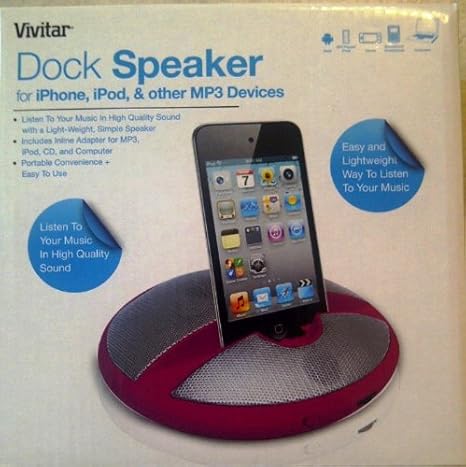 Amazon.com: Vivitar Round Speaker with Mobile Device Holder: Home Audio