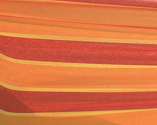 Hammock Sky Brazilian Double Hammock - Two Person Bed for Backyard, Porch, Outdoor and Indoor Use - Soft Woven Cotton Fabric for Supreme Comfort (Orange & Yellow Stripes)