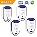 KUSOII Ultrasonic Mouse Repellent Nightlight Pest Reject Repeller Indoor Plug-in Repellent Kits Anti For Mice, Mosquitoes, Spiders, Rats, Ants, Fly & Bugs Human & Pet Safe (4 Pack)