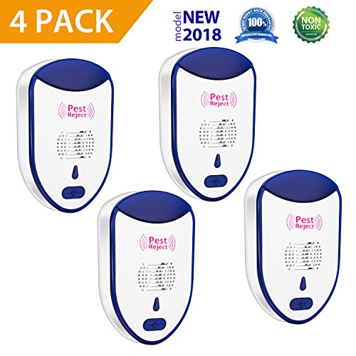 KUSOII Ultrasonic Mouse Repellent Nightlight Pest Reject Repeller Indoor Plug-in Repellent Kits Anti For Mice, Mosquitoes, Spiders, Rats, Ants, Fly & Bugs Human & Pet Safe (4 Pack) KUSOII Ultrasonic Mouse Repellent Nightlight Pest Reject Repeller Indoor Plug-in Repellent Kits Anti For Mice, Mosquitoes, Spiders, Rats, Ants, Fly & Bugs Human & Pet Safe (4 Pack)