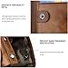 Small Vintage Crazy Horse Leather RFID Blocking Wallet Short Purse Bifold with Double Zipper Pockets for Men