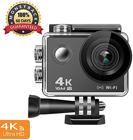 4K Action Camera, 16MP WiFi Anti-Shake Waterproof Sports Camera with SONY Sensor, 170 Degree Ultra Wide Angle 2.0 Inch LCD Screen