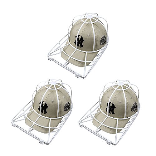 Ball Cap Washer for Washing Machine,3 Pack Cap Washer for Dishwasher,Baseball Cap Washer,Hat Washing Cage,Hat Cleaner for Washing Machine,Cap Washing Cage Rack Frame for Flat or Curved Bill Ball Caps