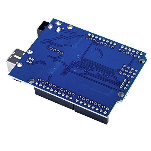 Quimat Arduino UNO R3 ATmega328P CH340 Development Board Compatible Arduino IDE Development Kit Microcontroller with USB Cable Straight Pin Header 2.54mm Pitch Robot Parts