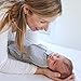Woombie Original Nursery Swaddling Blanket - for Babies up to 3 Months (Kiss Elephant Blue, 5-13 lbs)