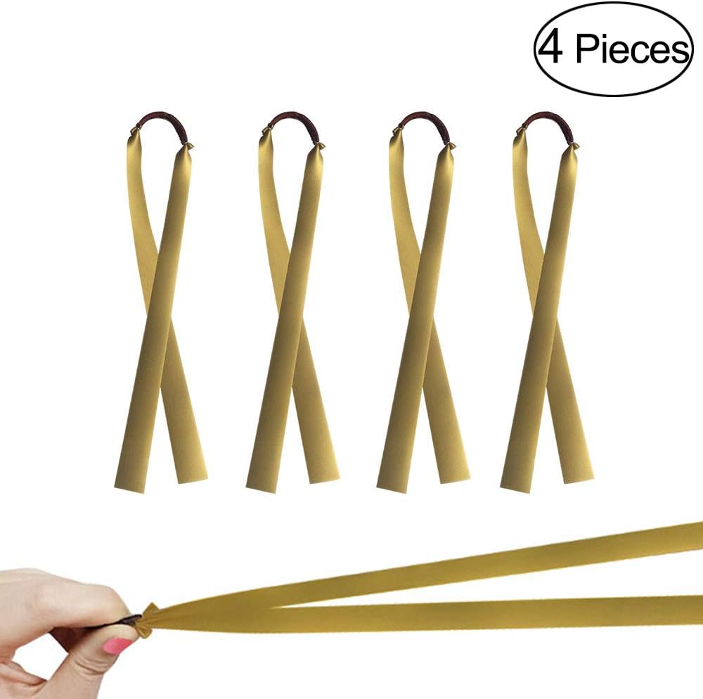 TOPRADE 1MM Thickness Flat Rubber/Latex Band for Slingshots, Fast Springback, 4-Piece in A Package
