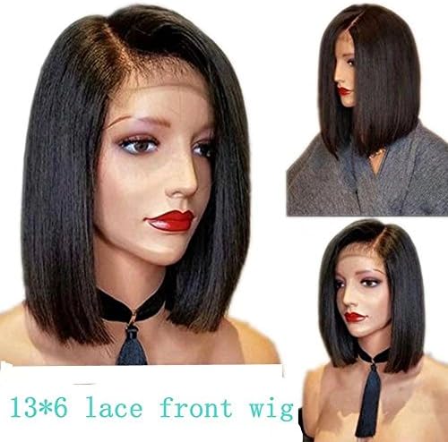 New Arrival 13x6 Lace Front Silky Straight Brazilian Virgin Hair Bob Wigs for Black Women Long Parting Space Human Hair Lace Front Wigs 8 Inches