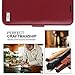 FYY [Genuine Leather Wallet Case for Samsung Galaxy S8 2017, Handmade Flip Folio Wallet Case with Kickstand Card Slots Magnetic Closure for Samsung Galaxy S8 2017 Wine Red
