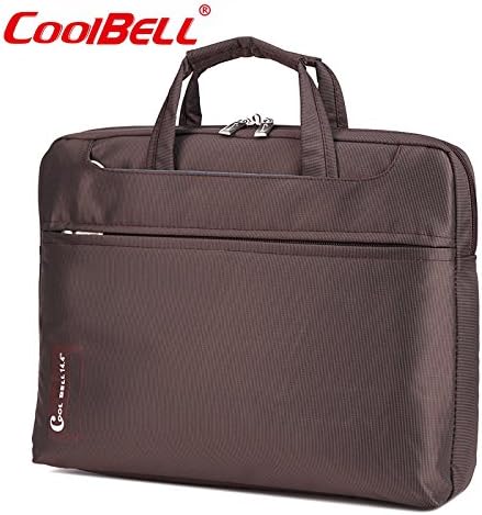 Waterproof Nylon 15.6" Laptop Bag Business Case Classic Daypack Bookbag Travel and School Messenger Bags (brown)