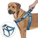 PETBABA No Pull Dog Harness, Front Clip Give Pet Choke Free Walking, Reflective Safety at Night, Step-in Vest with Martingale Handle Suitable Controlling in Heavy Traffic in Blue