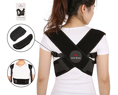 Adjustable Upper Back Posture Corrector, Fix Clavicle Brace, Shoulder Alignment, Bad Posture, Thoracic Kyphosis and pain relief by Joint Brace (Large ( 39 - 47  chest ))