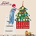 Henscoqi Newest Christmas Advent Calendar Felt Tree Ornaments,DIY Xmas Countdown Decorations Wall Door Hanging Gift for Kids