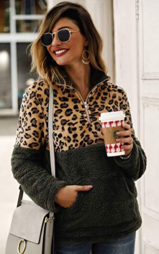 2 Angashion+Womens+Leopard+Patchwork+Pullover