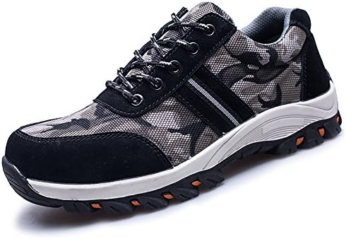 Steel Toe Safety Shoes, Mens Womens Safety Boots Breathable and Light Weight Anti-Smashing Work Trainers Sport Sneaker