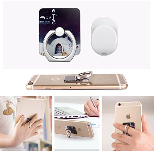 BYAO, Mobile Phone Ring Holder/ Smart Devices Holder/anti-theft Clasp/anti-drop/360 Degree Rotating Ring Holder Mobile Phone Stand for Phone/pad/and Car Ring Holder for Cell Phone (Snow House)