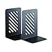 STEELMASTER Heavy Duty 8-Inch Slotted Bookends, 1 Pair, Black (24490004)