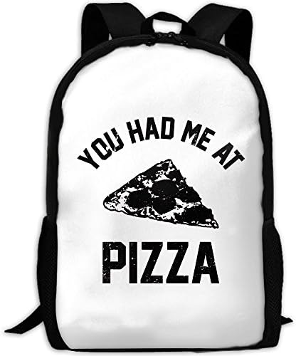 Adult Shoulder Bag Boy's Backpacks Girl's Satchel Schoolbags Traveling Bags You Had Me At Pizza Print