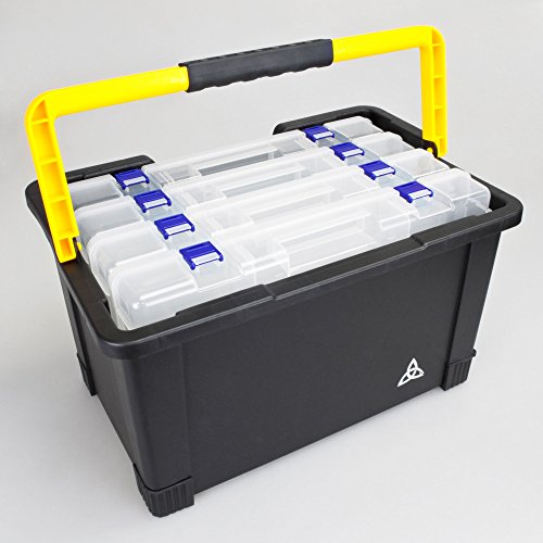 DLT XL Köder- und Zubehör Caddy inklusive 4 Boxen 355x225x50mm
