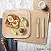 (125 Pack) 10in Palm Leaf Plates- Compostable Disposable- Biodegradable Plates Paper Alternative - 25 Square with 25 Cutlery Utensils Eco Friendly Party Dinnerware Set - BBQ Wedding Shower -50 Napkins