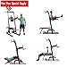 Multifunction Power Tower Dip Station with Bench Adjustable Height for Home Gym Strength Training, Pull Up Push Up Station, Sit Up Station, Vertical Knee Raise and Chin-up Station by HARISON 408thumb 1