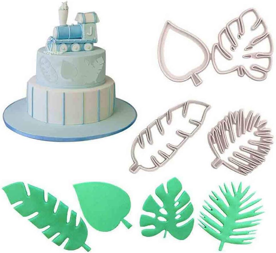 Emporte Pieces Rond Patisserie Pour Les Biscuits Les Pates A Sucre Les Gateaux 4 Pcs Fbgood Emporte Piece Outil De Coupe De Biscuits En Forme De Feuille De Fougere En Plastique Cuisine Maison