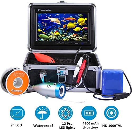 Portable 7inch Fish Finder with DVR Function / LCD HD Fish Camera 30m Cable Underwater Fishing Camera by Tiang