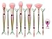 Mermaid Makeup Brush Set, MX C.Y Beauty 10pcs Synthetic Kabuki Foundation Blending Blush Powder Brush Makeup Brush Kit Beauty Cosmetic Tools