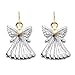 Silver Gold Two Tone Angel Dangle Earrings For Women Girls Christmas Gifts Alloy RareLove