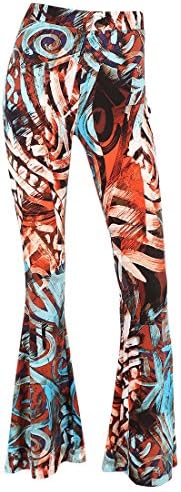SIONI Women's 'Micro Lux' Bell Bottom Pants,Multi,L