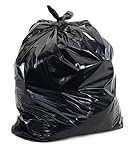 Super Value Heavy Duty Contractor Trash Bag, Extra Thick and Puncture Resistant, Black, 3 Mil, 20 Bags, 42 Gallon,