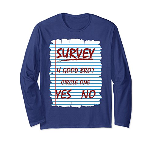 Unisex Survey You Good Bro Shirt U Gud Bro T Shirt 2XL Navy