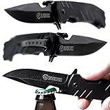 Spring Assisted Knife: NON Serrated - With BOTTLE OPENER - Lightning Quick Deployment - Razor Sharp - Every Day Carry - Durable As it Get's - By: ALPHATEK