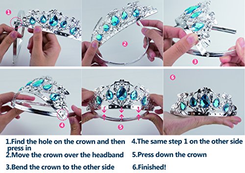 image for BeYumi 58 Pcs Princess Jewelry Dress-Up Accessories Toy Set With Princ