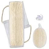 Bergman Kelly Exfoliating Loofah Back Scrubber and Luffa Bath Shower Sponge Pad, Pack of 2