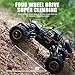 JACKEETD Monster Truck 2.4Ghz Radio Remote Control Trucks, 1/16 Scale Off Road RC car with Two Rechargeable Batteries, Racing RC Truck for All Adults and Kids - Black